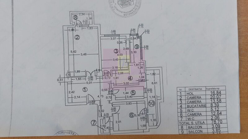 Apartament 3 camere pe bd Decebal